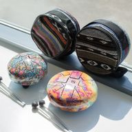 Small Happy Drum Multi Coloured- 13x9cm