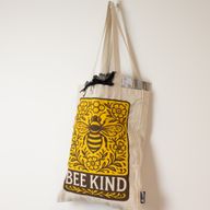 Nomad Sari Iconic Toni Tote Bag - Bee Kind - Natural 10oz