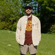 Nomad Sari Stonewashed Cotton T-Shirt - Dragon Mandala - Maroon - Medium