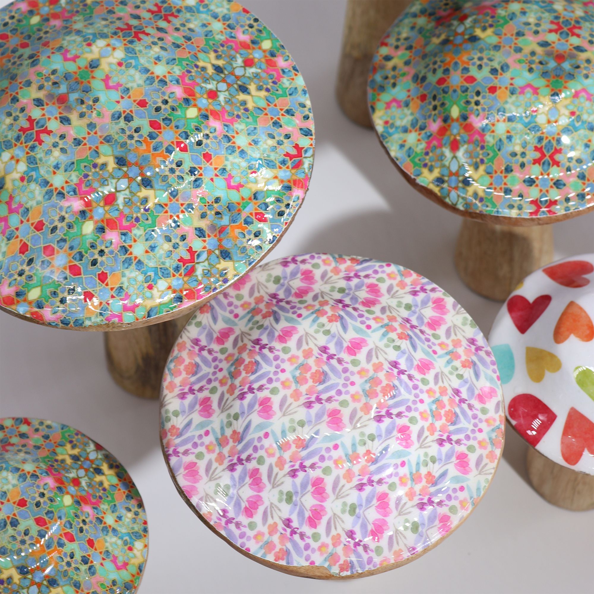 Wooden Mushroom Decorations