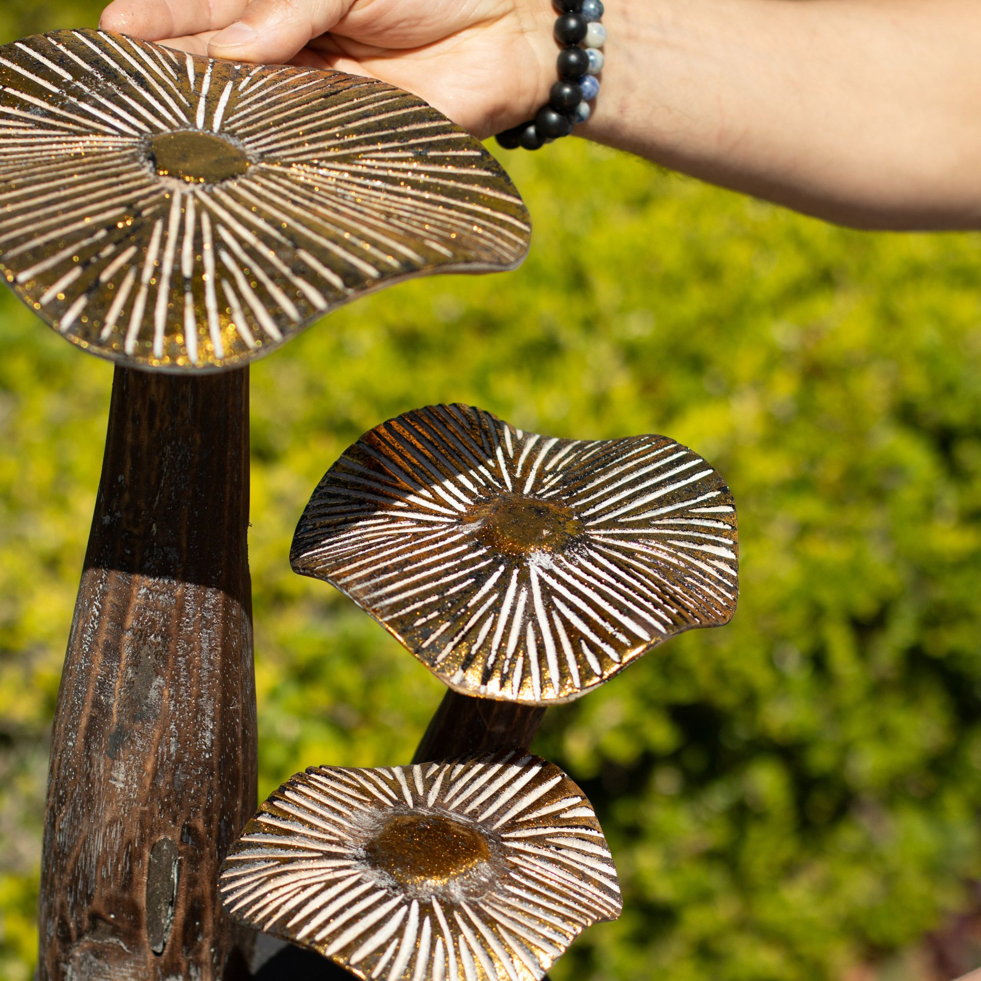 Wooden Mushroom Decorations