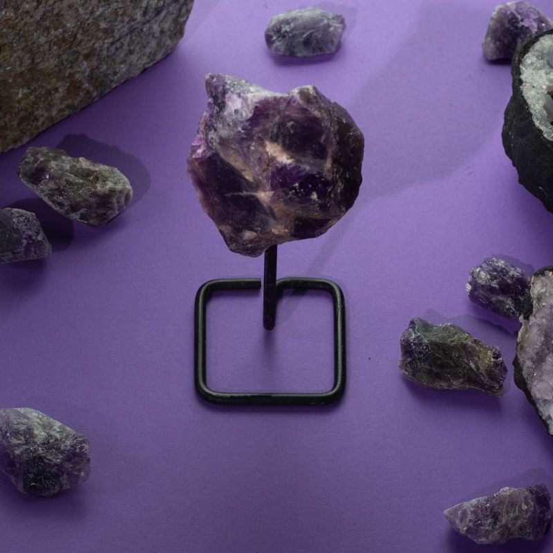 Mineral Specimen on Metal Stand - Amazonite