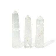 Gemstone Six Face Obelisk Point approx 11cm - Clear Quartz