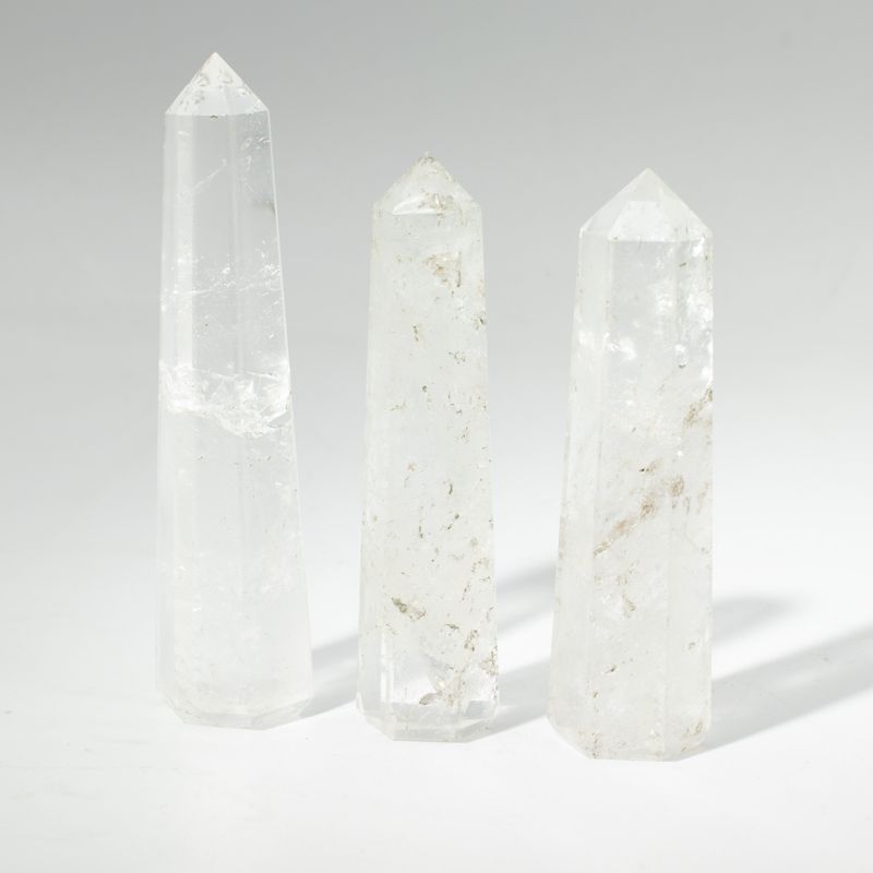 Gemstone Six Face Obelisk Point approx 11cm - Clear Quartz