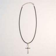 Indian Devotional Pendant - Silver Plated (45cm Cord)- Ankh Symbol of Eternal Life