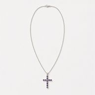 Indian Devotional Pendant - Silver Plated (45cm Chain)- Ionite Crucifix