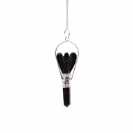 Angel Pendulum with Ring- Black Agate