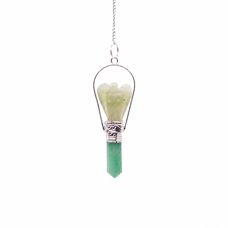 Angel Pendulum with Ring- Green Adventurine