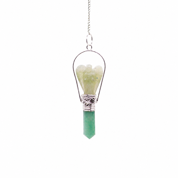 Angel Pendulum with Ring- Green Adventurine