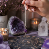 Facted Gemstone Pendulum - Amethyst