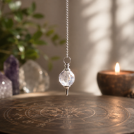 Facted Gemstone Pendulum - Rock Quartz