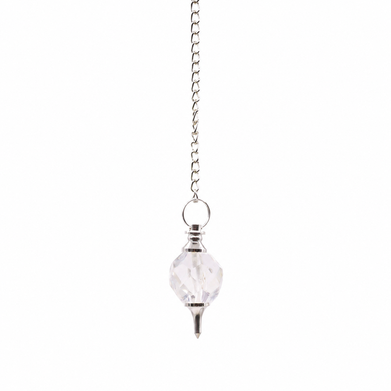 Facted Gemstone Pendulum - Rock Quartz
