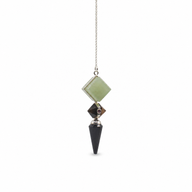 Builder of Realms - Three Piece Pendulum - Black Agate - Green Aventurine - Tiger Eye