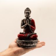 Buddha Candle Holder - Red - Medium