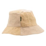 Patched Hemp & Cotton Boho Festival Hat - Natural