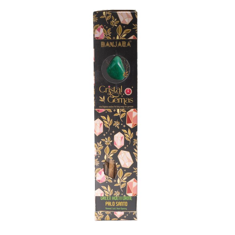 Banjara Cristal Gemas - Green Aventurine Palo Santo