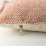 Classic Cushion Cover - Burgundy Squares- 30x50cm - Lumber Style