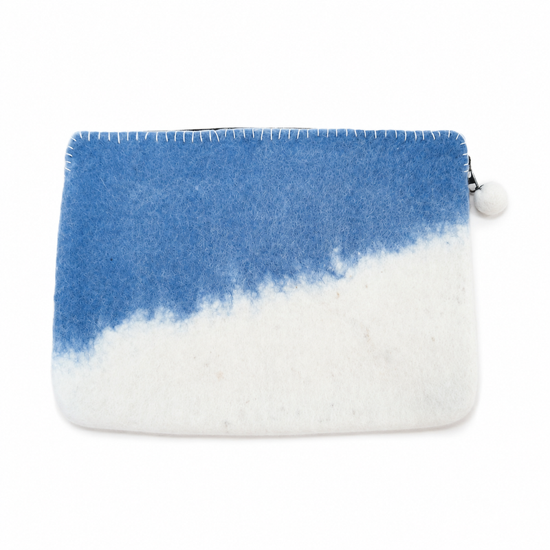 Felt Laptop Pouch (upto 14") - Blue Horzon