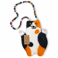 Witney the Flat Cat Felted Bag