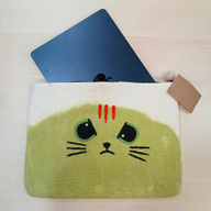 Felt Laptop Pouch (upto 14")  - Grumpy Cat