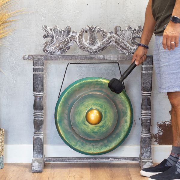 Medium Gong in Stand - 50cm - Greenwash