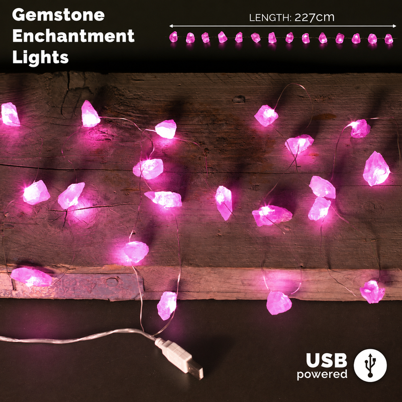 Wholesale Rose Quartz Gemstone Lights