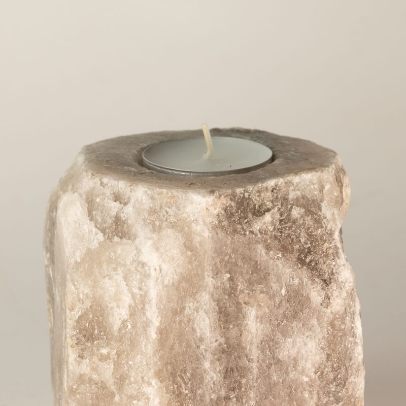 Grey Salt Candle Holder 600-800g