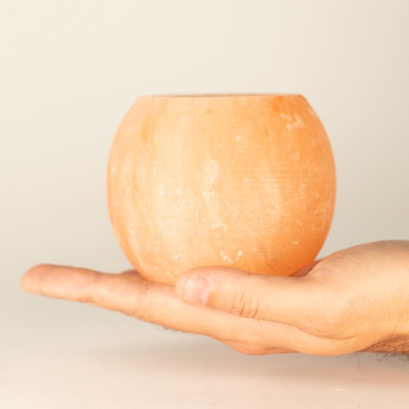 Salt Candle Holder - Round