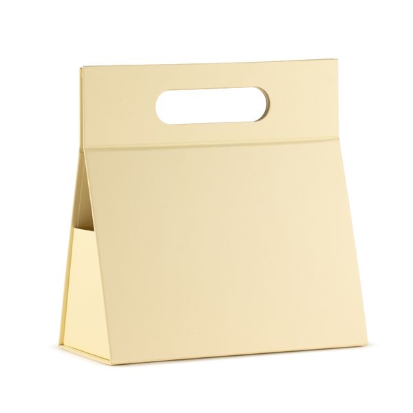 Flat Pack Gift Box - Hand Box  (20x10x20cm) - Ivory
