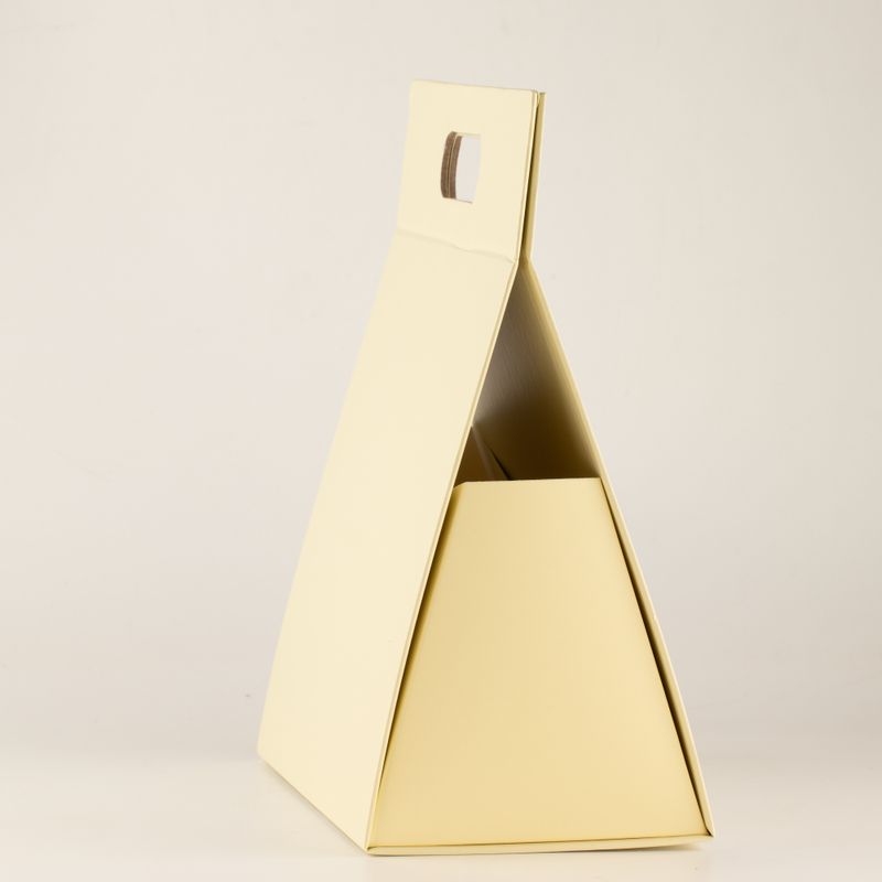 Flat Pack Gift Box - Lrg Hand Box  (28x12.5x26cm) - Ivory
