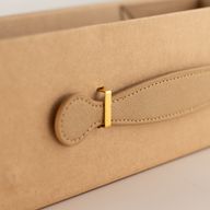 Flat Pack Gift Box - Wine Box Shape (33.5x10x10.5cm) - Brown Craft