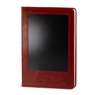 Intention Note Book - LCD Wipe Screen - Red Leather Effect - Brass Leaf - 80 Leafs