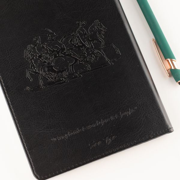 A5 Intention Note Book - LCD Wipe Screen - Black Leather Effect - 160 Pages