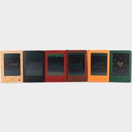 Intention Note Book - LCD Wipe Screen - Orange Leather Effect - Brass Leaf - 80 Leafs