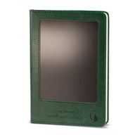 Intention Note Book - LCD Wipe Screen - Green Leather Effect - Brass Leaf - 80 Leafs