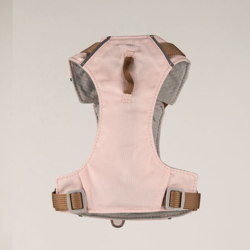 PAW - XS (2-4Kg) Dog Step-in Guardian Harness with Reflective Mesh - Soft Pink - Rose Quartz Charm