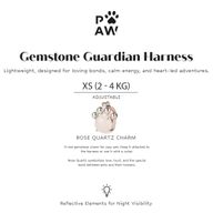 PAW - XS (2-4Kg) Dog Step-in Guardian Harness with Reflective Mesh - Soft Pink - Rose Quartz Charm