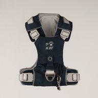 PAW - XS (2-4Kg) Dog Step-in Guardian Harness with Reflective Mesh - Rock Grey - Black Obsidian Charm
