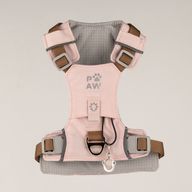 PAW - S (4-8Kg) Dog Step-in Guardian Harness with Reflective Mesh - Soft Pink - Rose Quartz Charm
