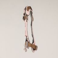 PAW - S (4-8Kg) Dog Step-in Guardian Harness with Reflective Mesh - Soft Pink - Rose Quartz Charm