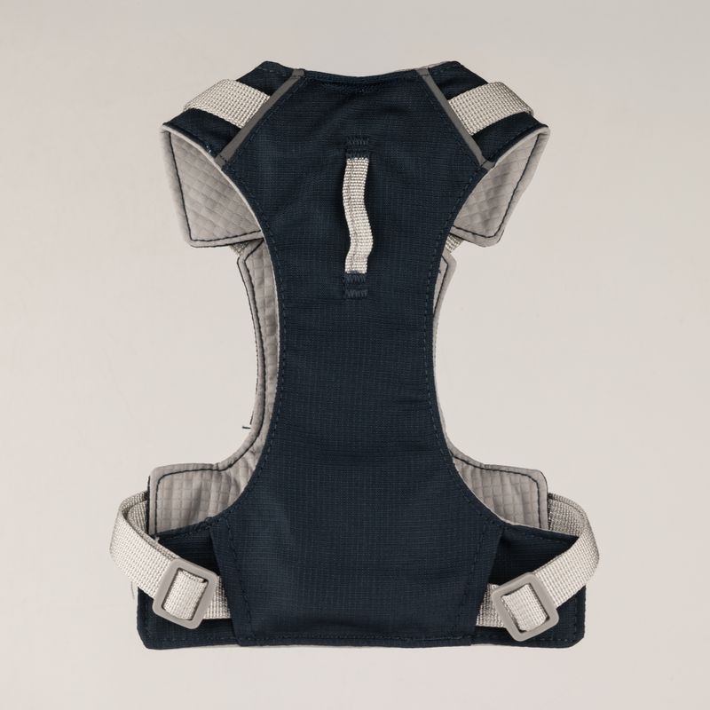 PAW - S (4-8Kg) Dog Step-in Guardian Harness with Reflective Mesh - Rock Grey - Black Obsidian Charm