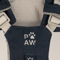 PAW - S (4-8Kg) Dog Step-in Guardian Harness with Reflective Mesh - Rock Grey - Black Obsidian Charm