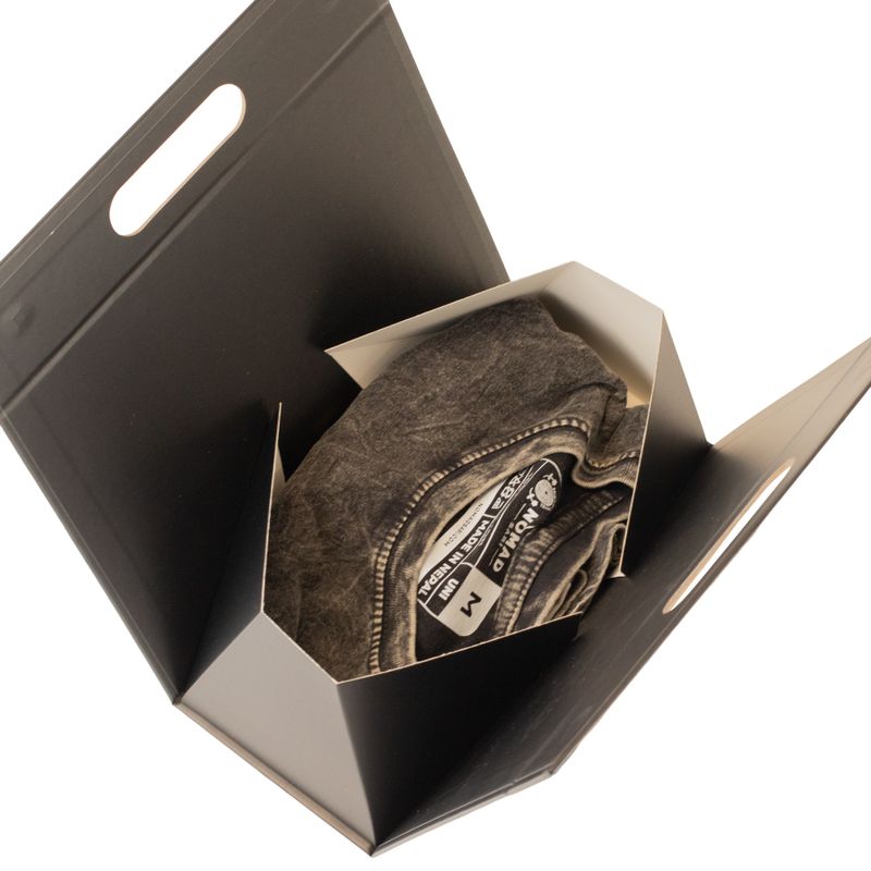 Flat Pack Gift Box - Hand Box (20x10x20cm) - Black