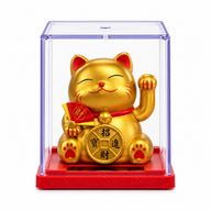 Mini Solar Powered Money Cat in Box - Gold