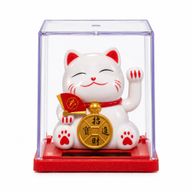 Mini Solar Powered Money Cat in Box - White