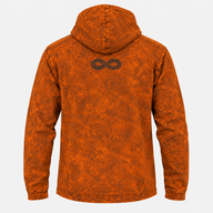XLarge Stone Washed Hoody Shirt Kangaroo Pocket - Burnt Orange
