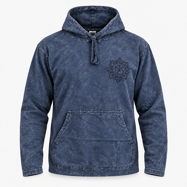Large Stone Washed Hoody Shirt Kangaroo Pocket - Dusty Lavender