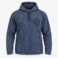 XLarge Stone Washed Hoody Shirt Kangaroo Pocket - Dusty Lavender