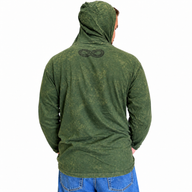 Large Stone Washed Hoody Shirt Kangaroo Pocket - Vintage Teal