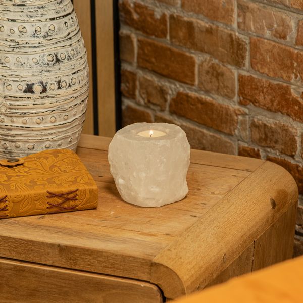 Crystal Rock Himalayan Salt Candle Holder 600-800g